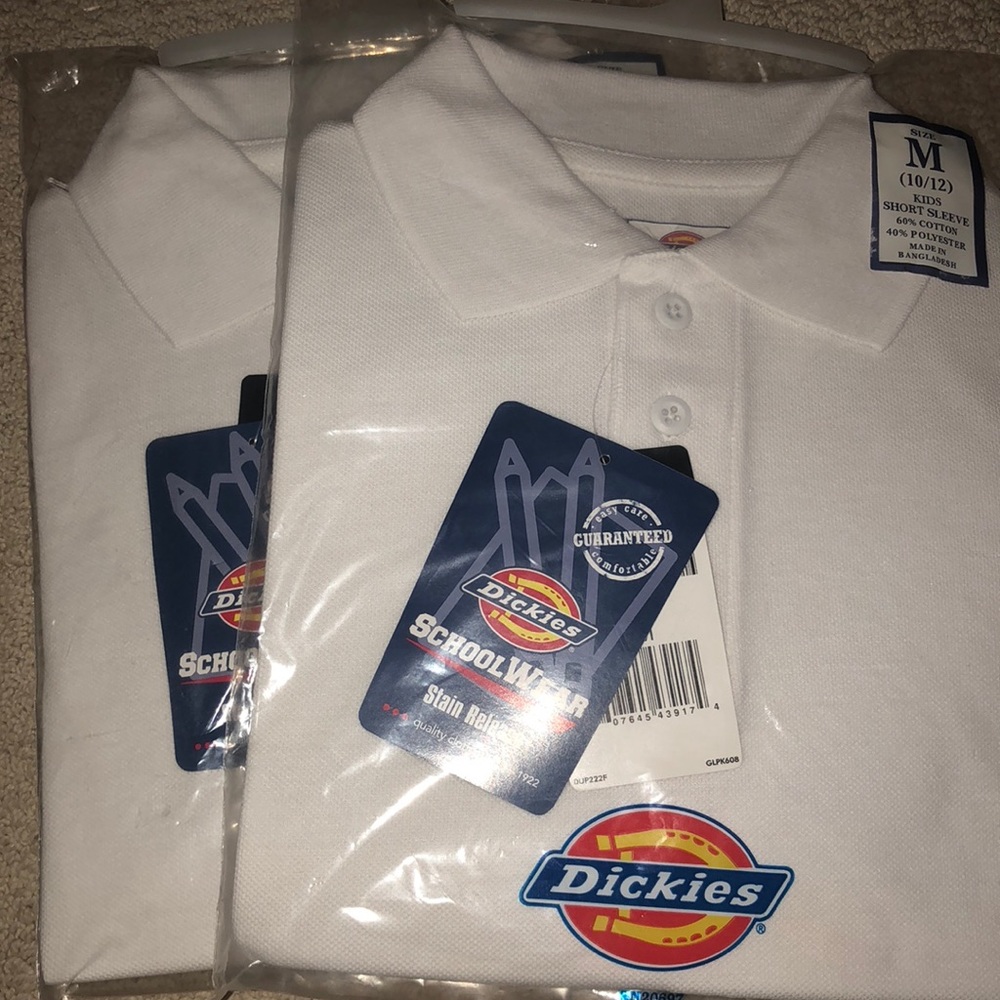 SCHOOL WEAR   POLO SHORT SLEEVE WHITE SHIRT